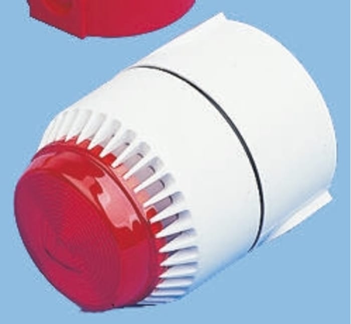 White base red lens sounder/beacon,24V