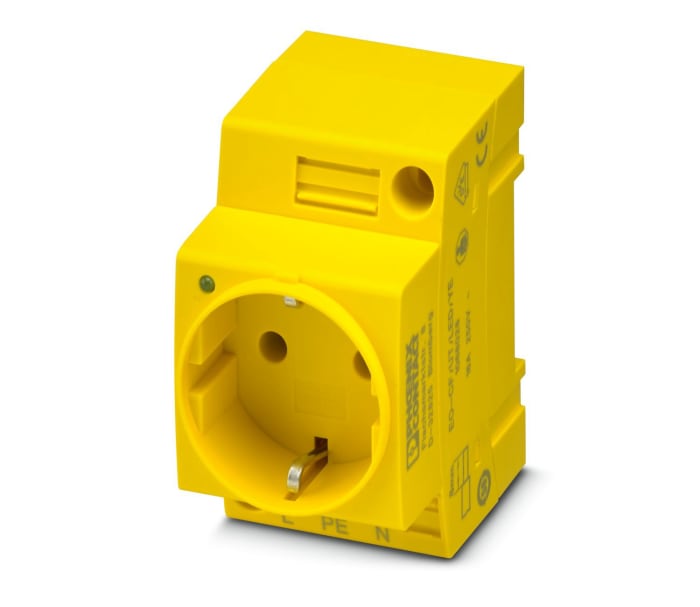 1068028 Phoenix Contact | Phoenix Contact Yellow 1 Gang Plug Socket ...