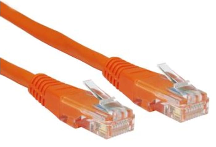 RS PRO, 3m Cat6, Orange RJ45 to Male RJ45 Male, U/UTP Unshielded, Terminated PVC Sheath