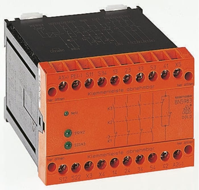 Dold Safemaster BN 5983 1 Auxiliary Contacts Safety Relay 230V ac, Dual-Channel 3 Safety Contacts