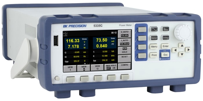 BK Precision Power Meter, 12kW max, 20A ac max, 20A dc max