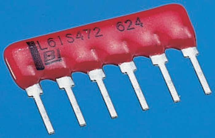 Bourns Bussed Resistor Network 22kΩ ±2% 9 Resistors, 1.25W Total, SIP package 4600X Through Hole