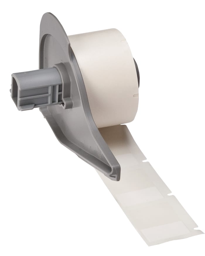 Brady B-417 Black on White, Transparent Label Printer Label, 25.40 mm Width