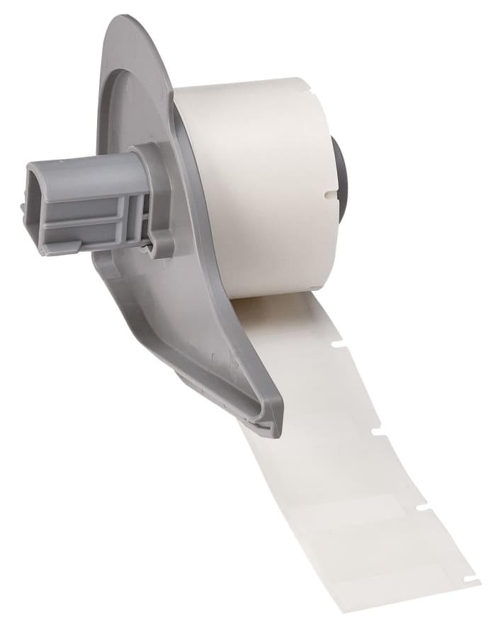 Brady B-417 Black on White, Transparent Label Printer Label, 25.40 mm Width