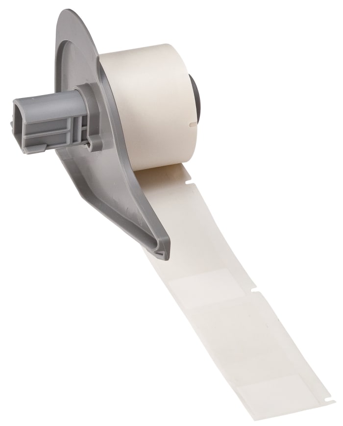 Brady B-417 Black on White, Transparent Label Printer Label, 25.40 mm Width