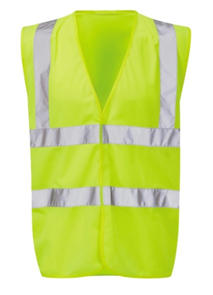 Gilet haute visibilité Jaune Orbit International, taille L avec fermeture Velcro