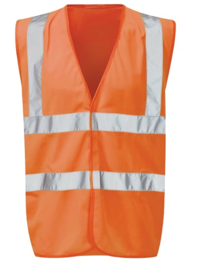 Orbit International Orange Waterproof Hi Vis Vest, L