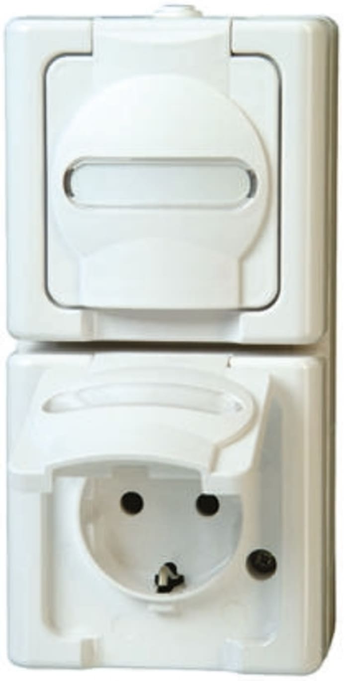 Kopp White Plug Socket, 16A