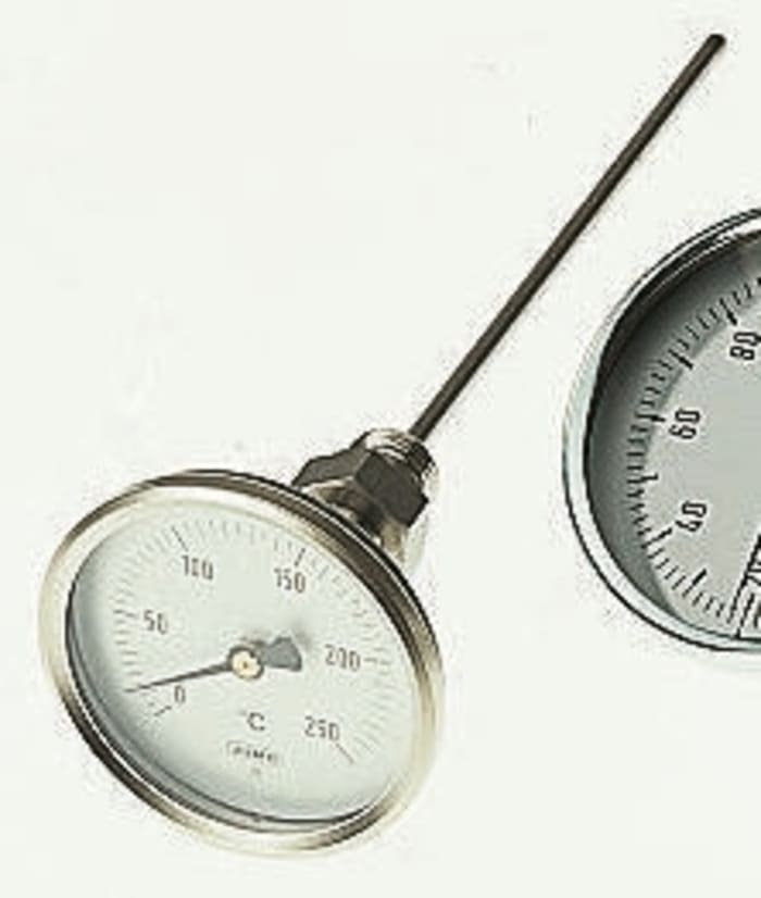 Jumo Dial Thermometer 0 °C to +40 °C, 608001/0180-628-018-10-000-46-01-150/000
