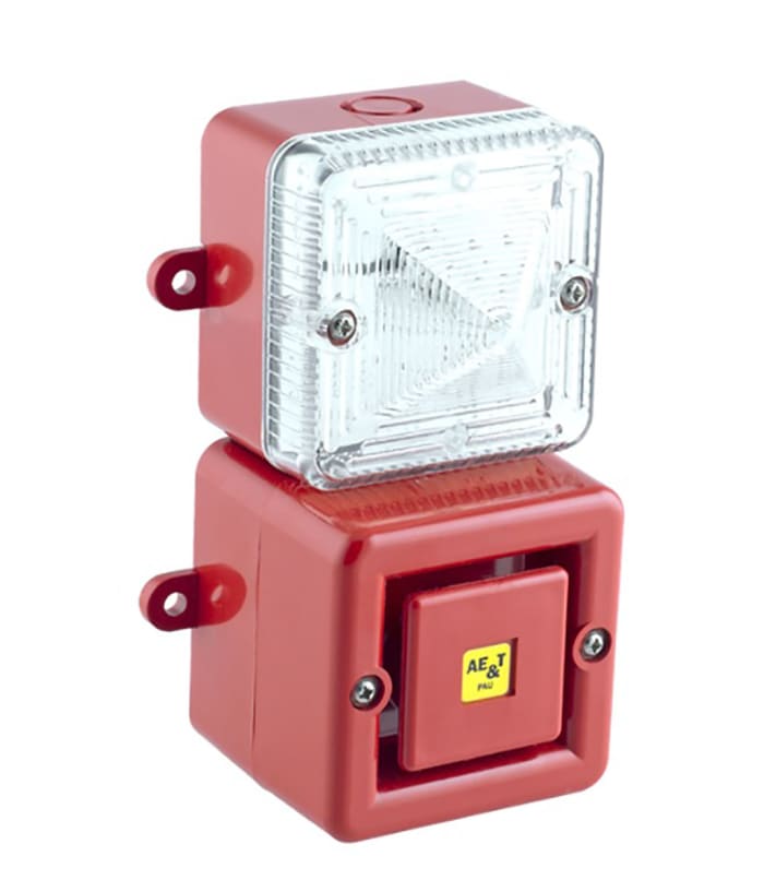 AE & T TL100X Series Amber Sounder Beacon, 20 → 28 V dc, IP67, Wall Mount, 104dB at 1 Metre