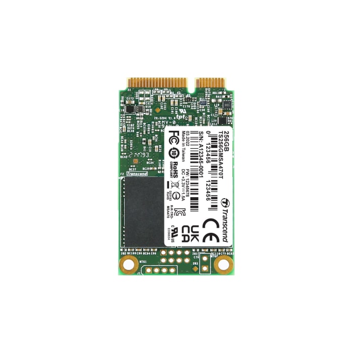 Disco duro SSD interno mSATA Transcend de 256 GB, SATA III, para aplicaciones industriales