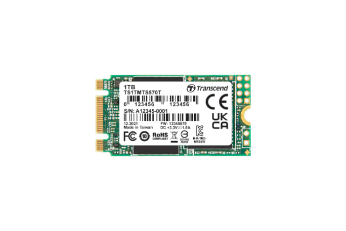 Disco duro SSD interno M.2 Transcend de 256 GB, SATA III, para aplicaciones industriales