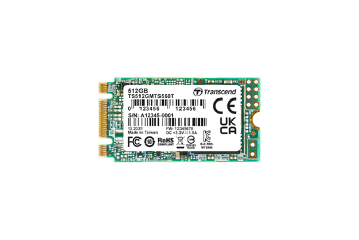 Disco duro SSD interno M.2 Transcend de 512 GB, SATA III, para aplicaciones industriales