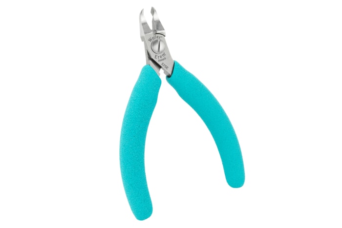 Alicates de corte oblicuos Weller Erem, capacidad de corte 0.6mm, long. total 110 mm, ESD