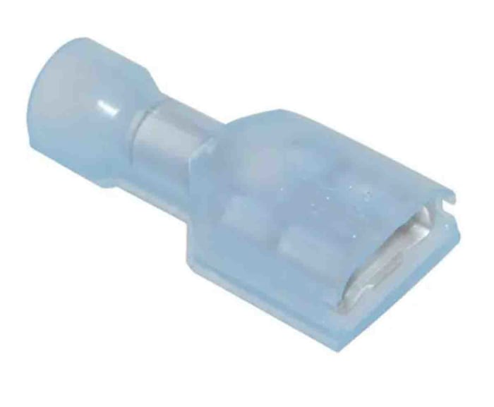 Terminal de lengüeta hembra aislado de color Azul TE Connectivity Ultra-Fast .250 de crimpar, 6.35 x 0.81mm, 1.3mm² →