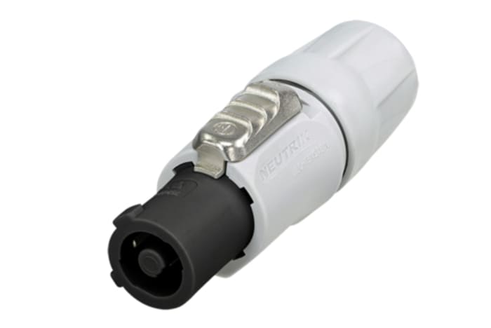 Neutrik Mains Connector, 20A Grey, Cable Mount Nylon Screw, Solder, 250 V