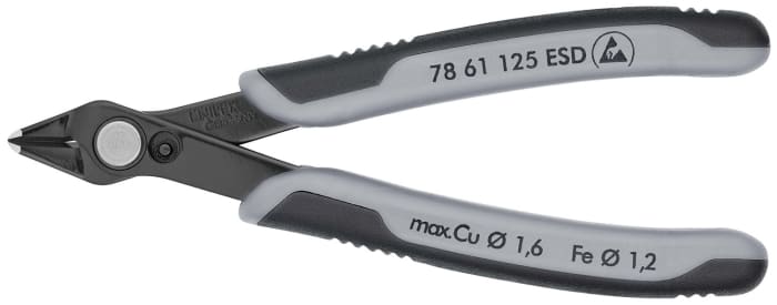 Pince coupante de côté de précision Knipex, 125 mm, capacité 1.6mm ESD