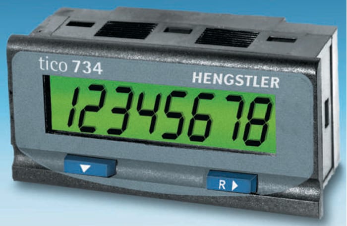 Contador Hengstler con display LCD de 8 dígitos, 10 → 28 Vdc