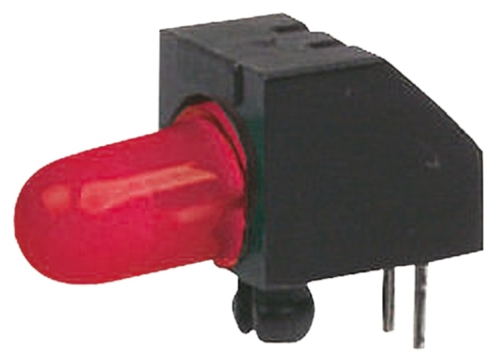 Indicateur à LED pour CI, Marl, 125-505-04, 1 LED, Rouge, Traversant, Angle droit