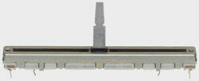 Alps 10kΩ Logarithmic Slide Potentiometer Through Hole, RS4511114016