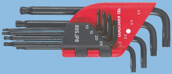 Facom 8-Piece Torx Key Set, L Shape