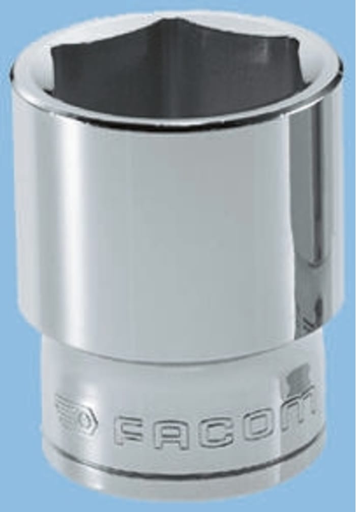 Facom 1/2 in Drive 18mm Standard Socket, 6 point, 36 mm Overall Length