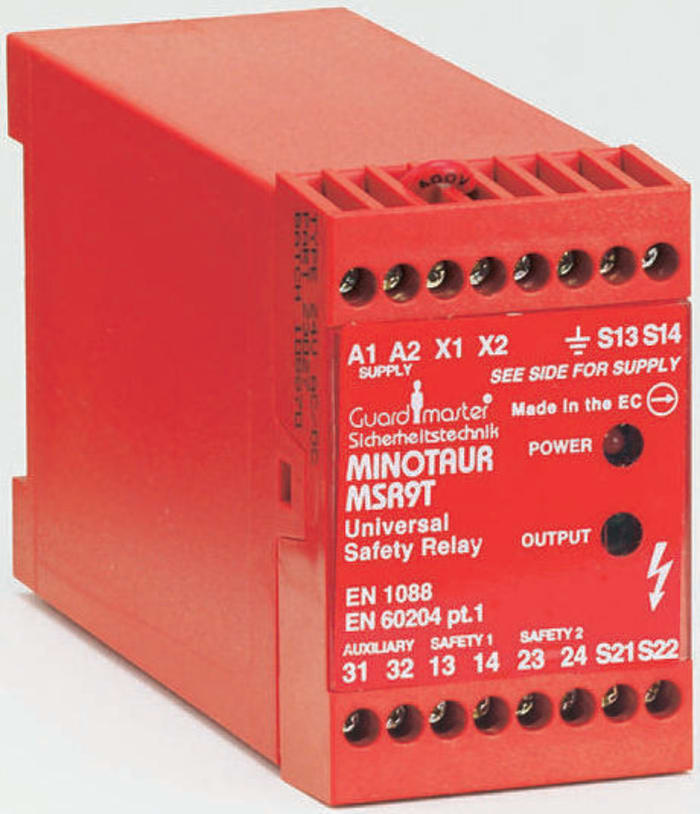 Allen Bradley Guardmaster Minotaur MSR9T Safety Relay, 110V ac, Dual-Channel, 2 Safety Contacts