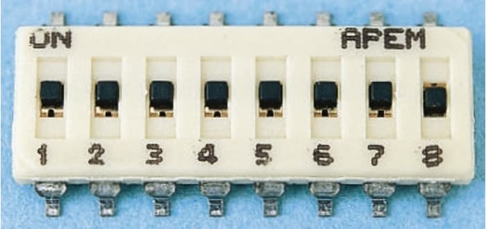 APEM 6 Way Surface Mount DIP Switch SPST