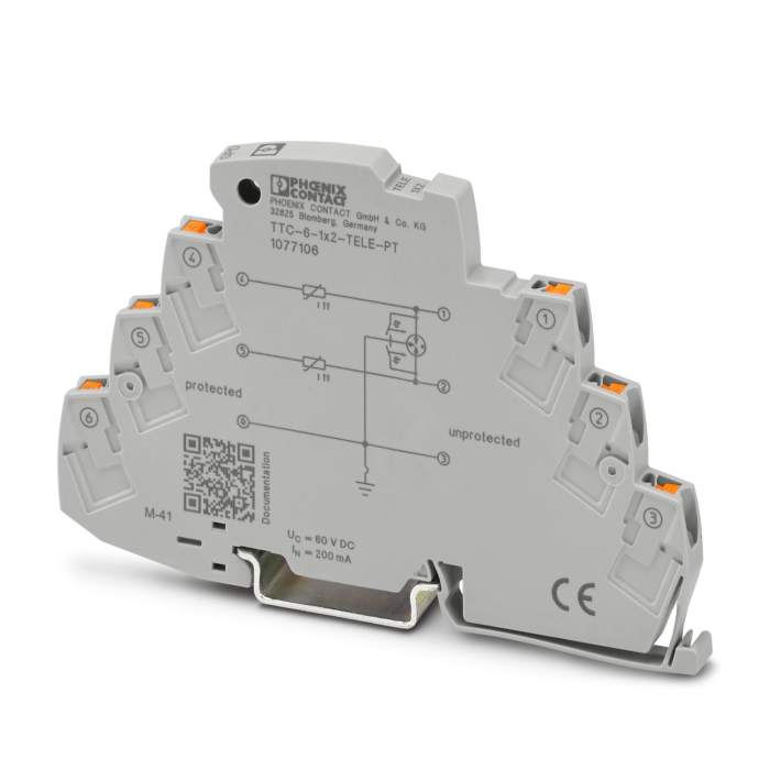 Phoenix Contact 1 Phase Surge Protector, 10kA, DIN Rail Mount