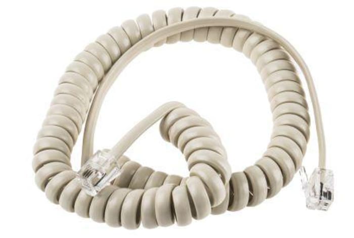 Decelect Male RJ9 to Male RJ9 Telephone Extension Cable, Multicoloured Sheath, 1.5m