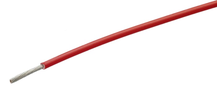 TE Connectivity FlexLite Series Red 0.25 mm² Hook Up Wire, 23 AWG, 19/0.127 mm, 100m, ETFE Insulation, FLHTC0311-0.25-2