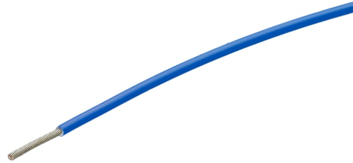 TE Connectivity FlexLite Series Blue 0.35 mm² Hook Up Wire, 22 AWG, 19/0.15 mm, 100m, ETFE Insulation, FLHTC0311-0.35-6