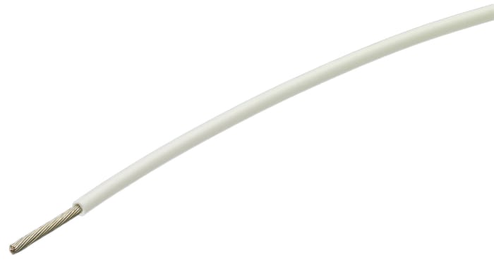 TE Connectivity FlexLite Series White 0.5 mm² High Temperature Wire, 19/0.19 mm, 100m, ETFE Insulation, FLHTC0311-0.50-9