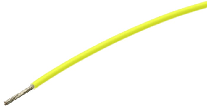 TE Connectivity FlexLite Series Yellow 0.75 mm² High Temperature Wire, 19/0.23 mm, 100m, ETFE Insulation,