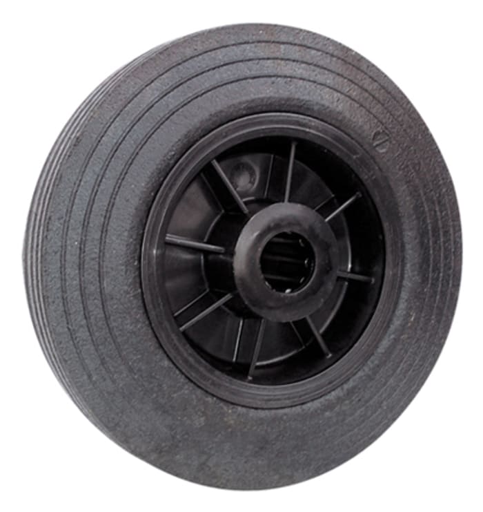 Guitel Hervieu Black Rubber Abrasion Resistant Trolley Wheel, 150 kg
