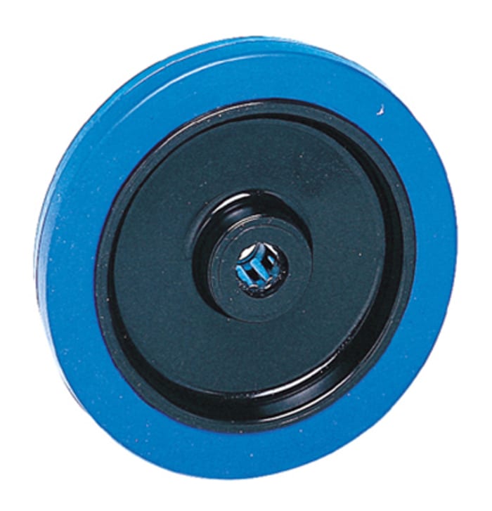 Guitel Hervieu Black, Blue Rubber Abrasion Resistant, Low Starting Resistance, Non-Marking Trolley Wheel, 200kg