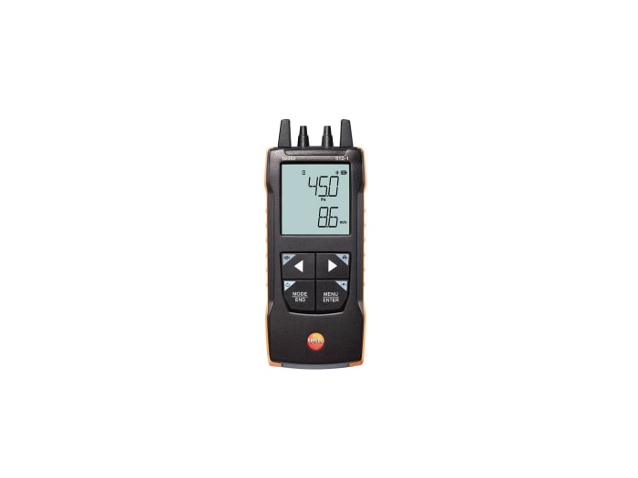 Testo 512-1 Differential Manometer With 2 Pressure Port/s, Max Pressure Measurement 200mbar