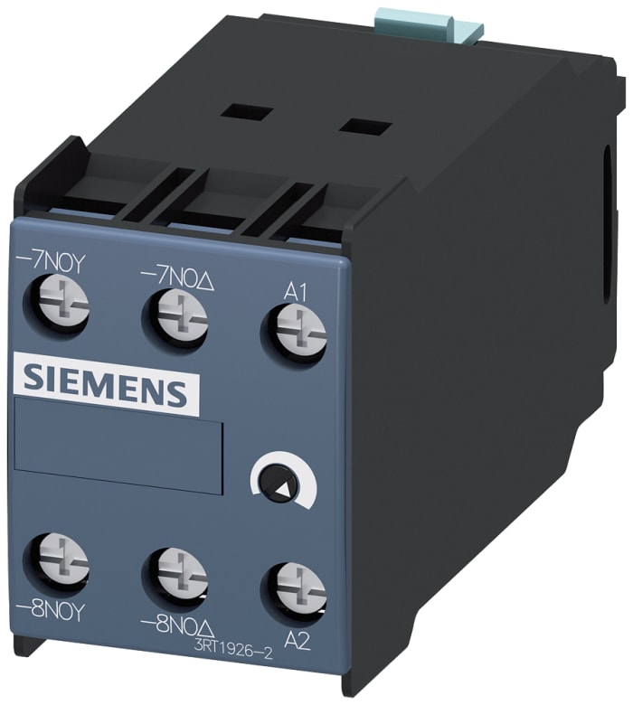 Siemens Auxiliary Switch Block, 2 Contact, 2 NO, DIN, SIRIUS 3RT19262