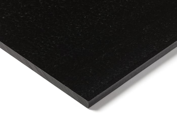 RS PRO Black Plastic Sheet, 500mm x 300mm x 16mm