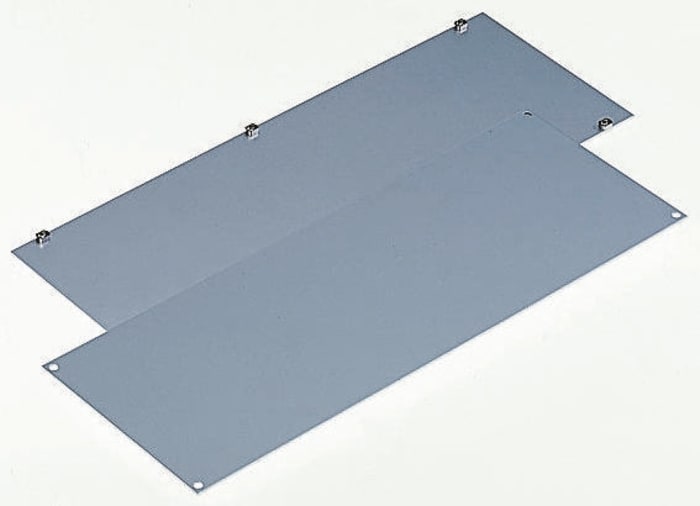 Schroff Grey Aluminium Front Panel, 3U, 28HP, 167.6 x 128.5mm