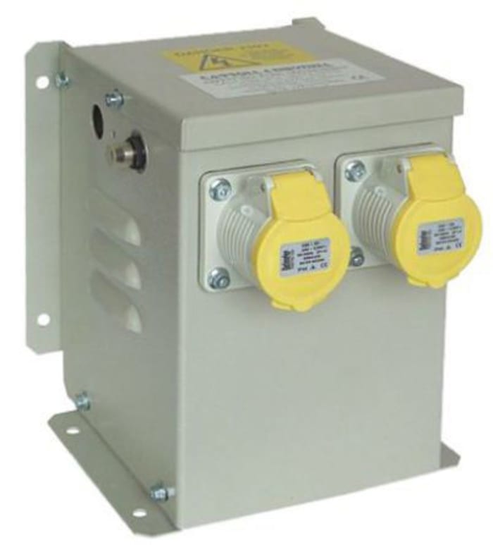 Transformateur de sécurité Carroll &amp; Meynell 1.65kVA, primaire 230V c.a., secondaire ±110V c.a., 15A, série CM3300WM2
