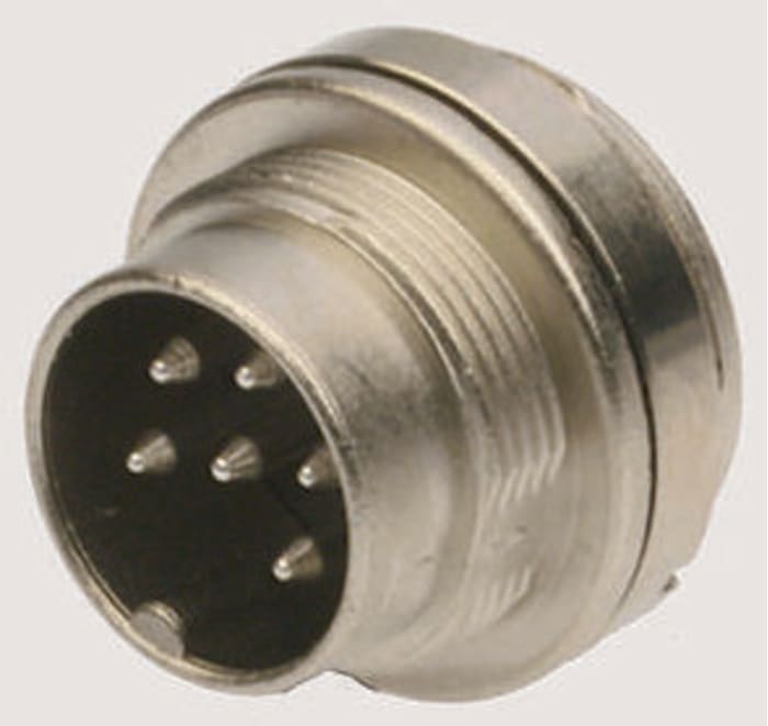 Binder Circular Connector, 7 Contacts, Panel Mount, M16 Connector, Plug, Male, IP67, 723 Series