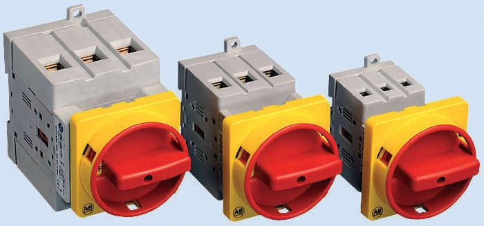 Allen Bradley 3P Pole Panel Mount Isolator Switch - 80A Maximum Current, 37kW Power Rating, IP66