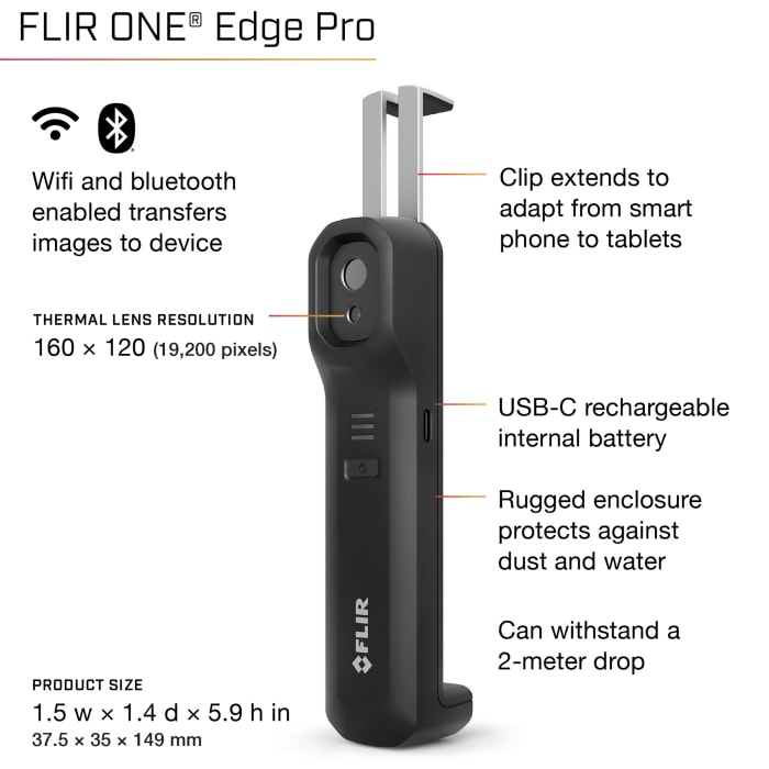 FLIR ONE Edge Pro FLIR | FLIR ONE EDGE PRO for Smartphones FLIR