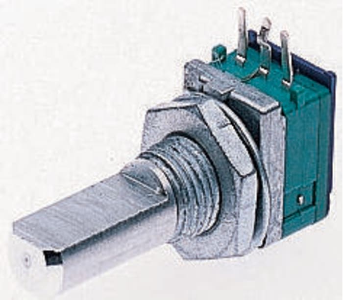 Alps 15 Pulse Incremental Mechanical Rotary Encoder with a 6 mm Flat Shaft, Panel Mount, Through Hole