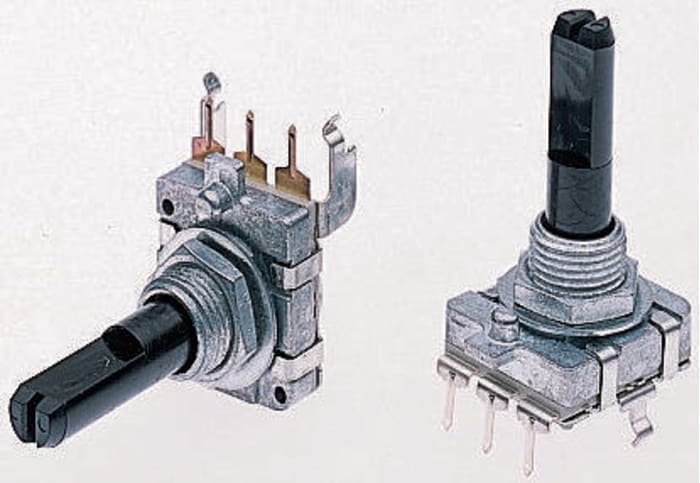 Alps 24 Pulse Incremental Mechanical Rotary Encoder with a 6 mm Flat Shaft, Through Hole