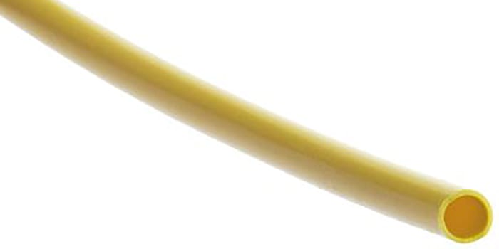 HellermannTyton Silicone Rubber Yellow Cable Sleeve, 4mm Diameter, 25m Length, SLPLU 40 Series