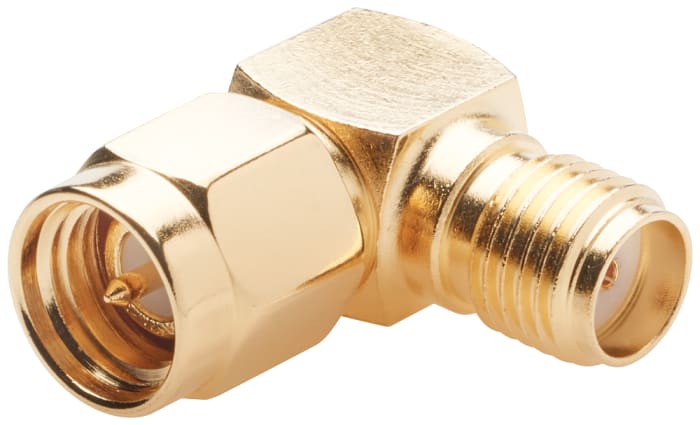 Siemens Right Angle 50Ω F Compression Connector SMA Plug to SMA Socket 6GHz