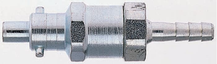 RS PRO Steel Male Pneumatic Quick Connect Coupling, 6mm Hose Barb