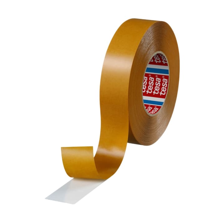 Tesa 4970 White Double Sided Plastic Tape, 0.225mm Thick, 13,6 N/cm, PVC Backing, 38mm x 50m